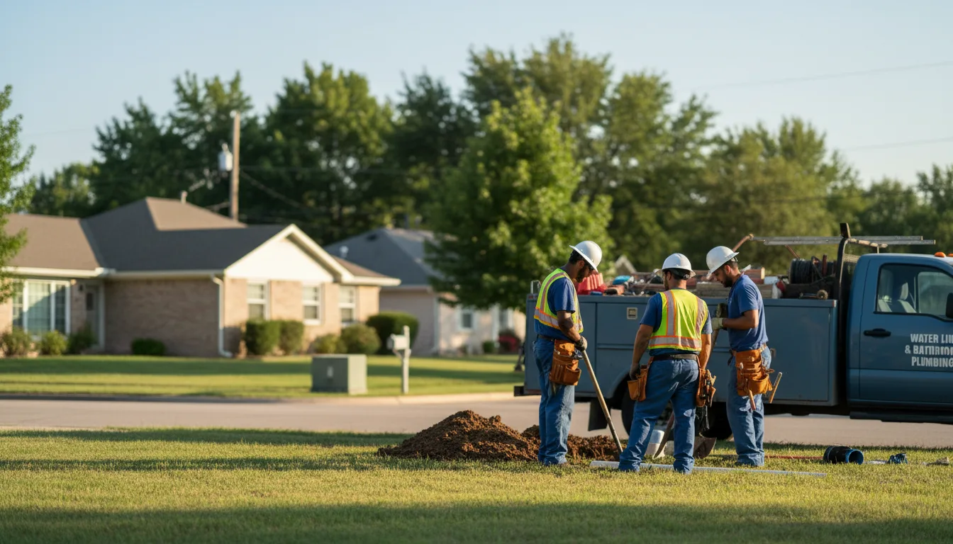 Residential water line and bathroom plumbing service in Le Roy, MN